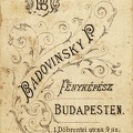 Döbrentei utca 9., Szarvas tér 10. Badovinsky P. fényképész.