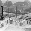 Szent Gellért lépcső. Szemben a Hungária ivócsarnok kupolája, mögötte a Rudas fürdő.