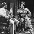 Madách Színház, Pécsi Sándor és Márkus László színművészek Dürenmatt: A nagy Romulus c. darabjának előadásán.